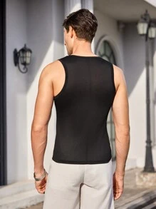 Manfinity VCAY 3pcs/Set Men's Knit Combo Casual Sleeveless Tank Top, Suitable For Summer