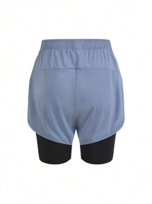 SHEIN Teenage Boys' Loose Fit Quick-Drying Running Shorts, Summer, Grey