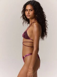 Musera Resort Abstract Print Wrap Around Bikini Top Summer Beach Vacation Elegant Swim Ibiza