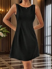 Chiquease Bodycon Sleeveless Dress With Waist Belt