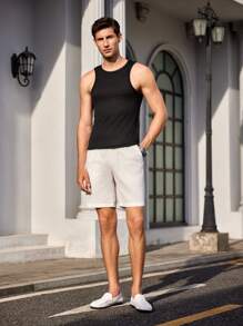Manfinity VCAY 3pcs/Set Men's Knit Combo Casual Sleeveless Tank Top, Suitable For Summer