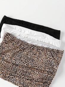 Chiquease 女士無肩帶褶皺修身簡約上衣，休閒度假風格