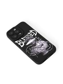 Eljasssss 艺术家深色石膏像配标语手机壳，节日 - 彩色 - 查看 3