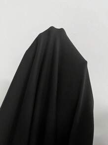 SHEIN 孕妇纯色长袖口袋开衫，孕妇简单休闲日常穿着 - 黑色 - 查看 6