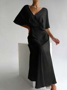 Firerie 女士 A 字型束腰优雅白色婚礼季连衣裙 - 黑色 - 查看 5