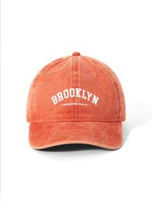 Bat Sada Artist Sports Casual Outdoor Letter Printed Baseball Cap, Holiday - Coral Orange - View 2
