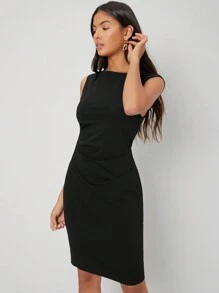 MOTF PREMIUM Abito aderente arricciato in viscose