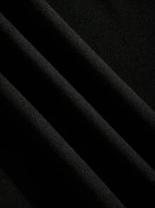 Manfinity Dauomo 男士大尺碼夏季休閒貓印花T恤 - 黑色 - 查看 3