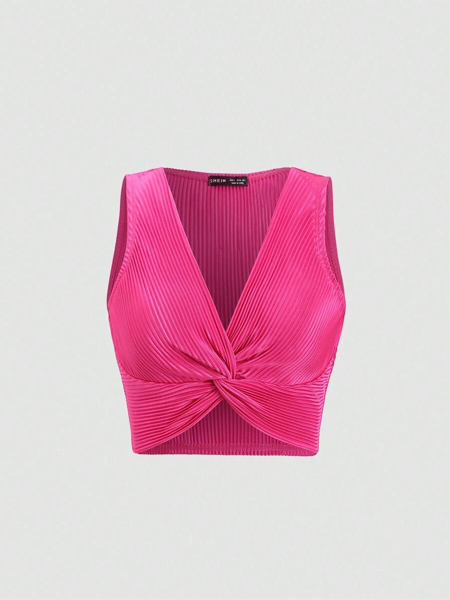 SHEIN Unity 女款純色簡約休閒無袖背心上衣