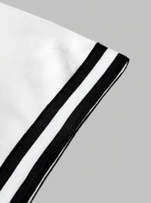 Manfinity NXTstreet Herren bedrucktes Set aus locker sitzendem Rundhals-Kurzarm-T-Shirt mit englischem Muster, geeignet für den Sommer - Weiss - Übersicht 8