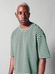 SUMWON 短款条纹短袖 T 恤 - 彩色 - 查看 6