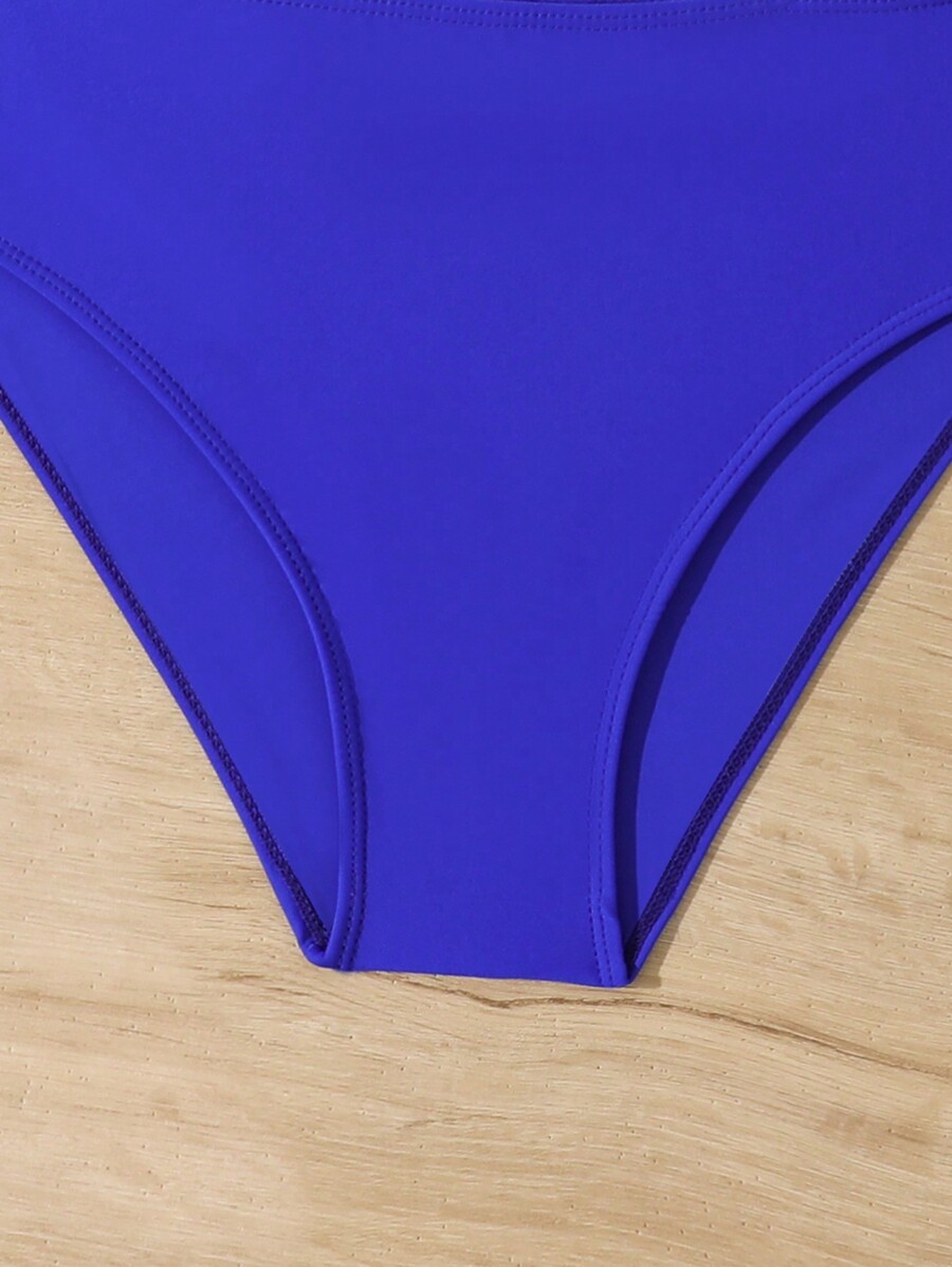 Conjunto de bikini de dos piezas para adolescente, sostén asimétrico de