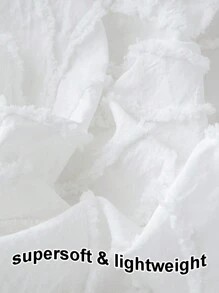 Bộ bìa duvet chần gòn trơn không có chất độn - trắng - Xem 8