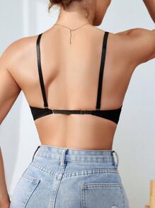SHEIN U-Shaped Push-Up Backless Women's Bra - Black - View 4
