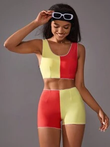 VARSITIE Sports Summer Surfing Basic Chest Cup With TANK TOP AND SHORTS SET - Multicolor - View 3