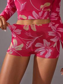 VARSITIE Sports Summer Surfing Basic Prints With SUMMER SHORTS - Pink - View 5