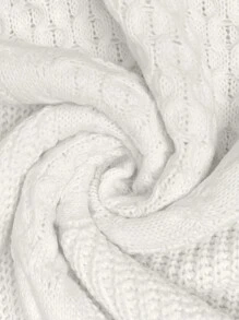 Calvaya 特大碼女士純色簡約開肩針織毛衣外套，日常穿搭必備