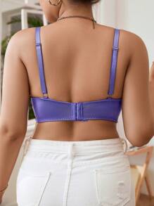 SHEIN Áo ngực cỡ lớn & Áo ngực không dây - Màu tím - Xem 2