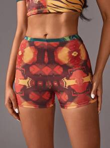 VARSITIE Sports Summer Surfing Basic Prints With SUMMER SHORTS - Orange - View 3