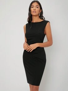 MOTF PREMIUM Abito aderente arricciato in viscose