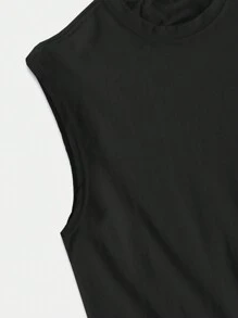 Manfinity Homme Men's Summer Casual Solid Color Tank Top - Black - View 6