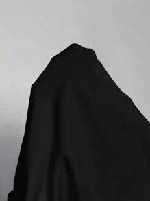 SHEIN Privé Plus Size Elegant Vacation Ruffle Trimmed Decor Strapless Top For Women, Spring/Summer - Black - View 7