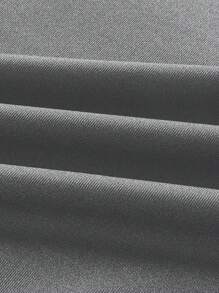 SHEIN MOD 优雅春夏高腰、侧抽绳、腰褶、鱼尾下摆、长裙 - 灰色 - 查看 5