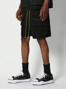 SUMWON Nylon Cargo Short - Black - View 2