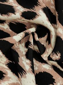 SHEIN LUNE Sommer Jumpsuit für Damen mit Leopardenmuster, ärmellos mit zwei Taschen, leger