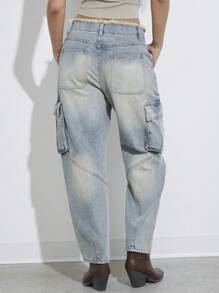 WESTFADE Quần Jeans Co Giãn Cao Cấp 100% Cotton Denim Màu Đen - Màu xanh lam - Xem 2