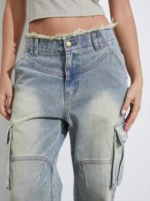 WESTFADE Quần Jeans Co Giãn Cao Cấp 100% Cotton Denim Màu Đen - Màu xanh lam - Xem 3