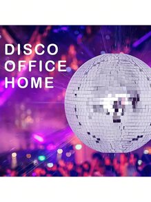 1 szt. Wisząca kula dyskotekowa z lustrzaną powierzchnią szklaną; odpowiednia na scenę, wystawę tortów weselnych, dekorację imprez, DJ-a, klub, bar, dekorację festiwalową, festiwal muzyczny, imprezę taneczną laserową, Boże Narodzenie - Wielokolorowe - Zobacz 9