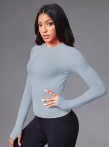Easithlete Easithlete Colorblock Sports Tank Topworkout Tank Top - Dusty Blue - View 3