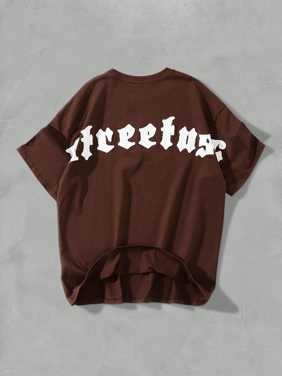 Manfinity EMRG Áo thun nam tay ngắn cổ tròn in chữ mùa hè