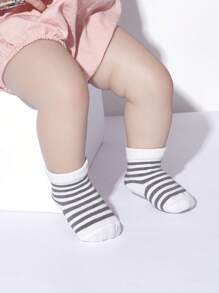 10對寶寶男童全季星紋提花棉襪 - 彩色 - 查看 6