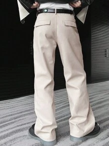 Manfinity Hypemode Functional Straight Leg Patchwork Cargo Pants - Apricot - View 2