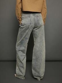 WESTFADE 优质 91% 纯棉 90 年代直筒牛仔裤