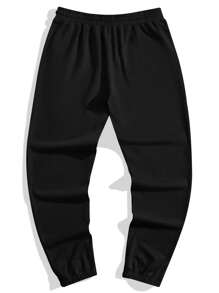 Manfinity Homme Locker sitzende Herren Jogginghose mit amerikanischer Flagge Muster, Grafik Lässig Jogginghose mit Kordelzug, für Ehemann, Freund Geschenke, für Rave, 4. Juli - Schwarz - Übersicht 4