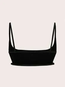 EgrlEra Women's Plain Simple Summer Tank Top - Black - View 2