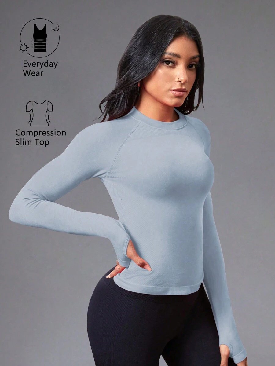 Easithlete Easithlete Colorblock Sports Tank Topworkout Tank Top - Dusty Blue - View 1