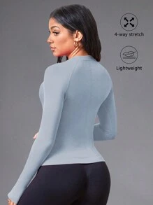 Easithlete Easithlete Colorblock Sports Tank Topworkout Tank Top - Dusty Blue - View 2