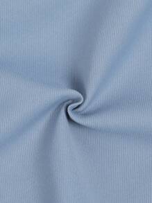 Claim Dot Quần dây rút thắt lưng màu trơn thông thường cho nam - Màu xanh nhạt - Xem 8