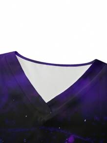 PopScrub 女士花朵印花简约日常短袖工作磨砂衬衫 - 彩色 - 查看 6