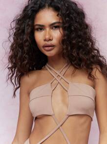 MISSGUIDED Body con recortes y tirantes múltiples - Beis - Ver 4