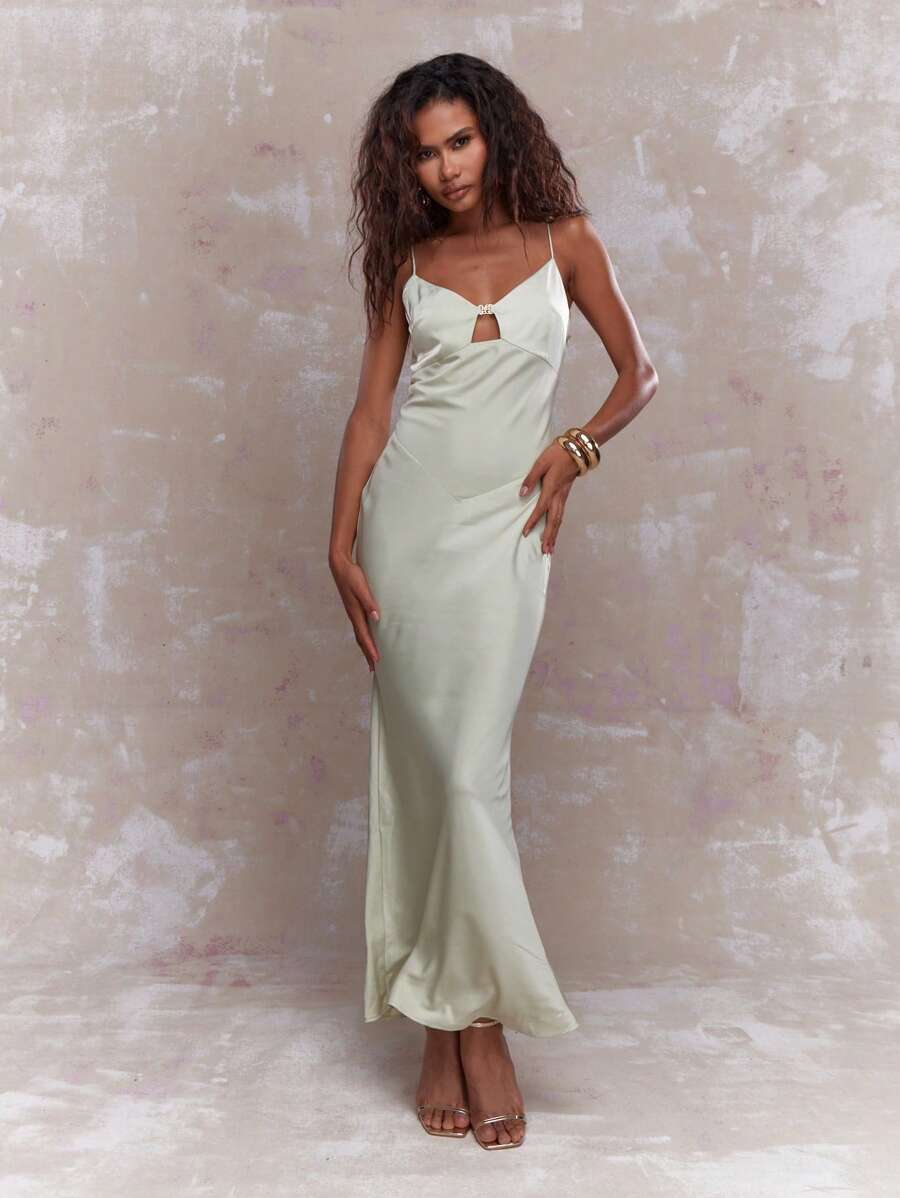 cut out cami maxi dress Floral Cut-Out Ruffle Hem Cami Maxi Dress Blue  JardinVue