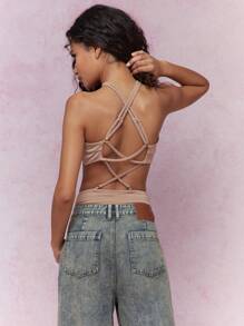 MISSGUIDED Body con recortes y tirantes múltiples - Beis - Ver 3