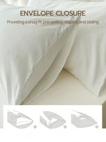 1pc Solid Color Polyester Envelope Pillowcase, No Inner - Multicolor - View 6