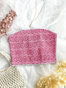 SHEIN Unity Áo kiểu băng đô màu trơn đơn giản dành cho nữ - Hồng - Xem 1