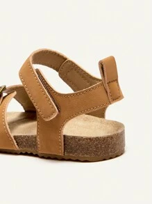 Cozy Pixies 夏季時尚多功能休閒柔軟舒適男童海灘涼鞋，帶扣款式 - 棕色 - 查看 8