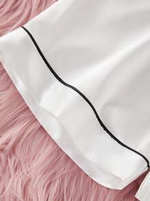 Tween Girl Green Heart Short Sleeve T-Shirt And Shorts 2 Pieces Set , Home Wear - White - View 7